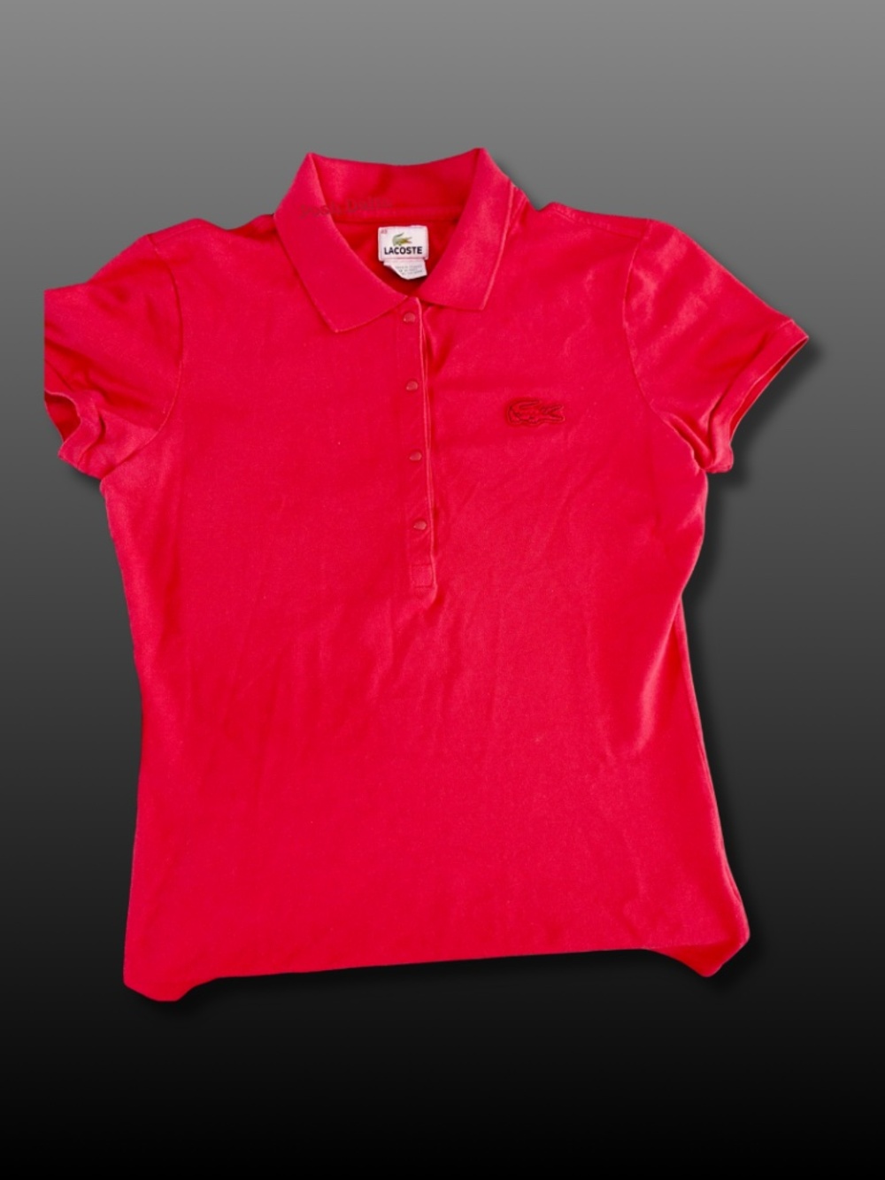 Red Slim Fit Lacoste Shirt